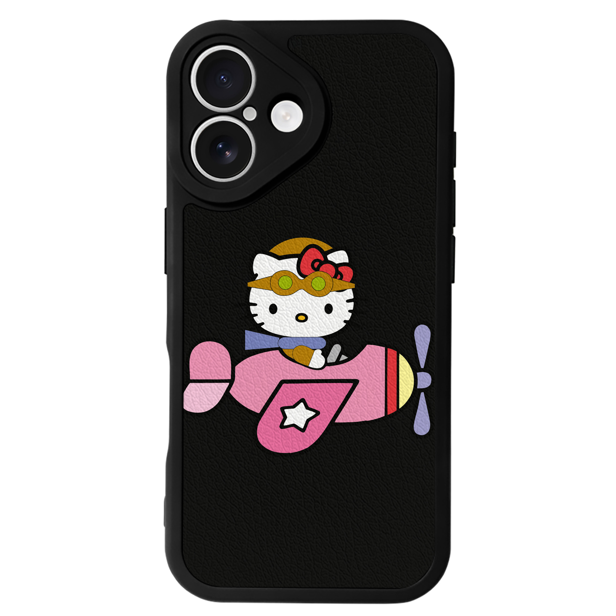 （画像用） Hello Kitty ハローキティ 【iPhone 16シリーズ対応】シリコンスマホケース（レザー調） 材質：シリコン